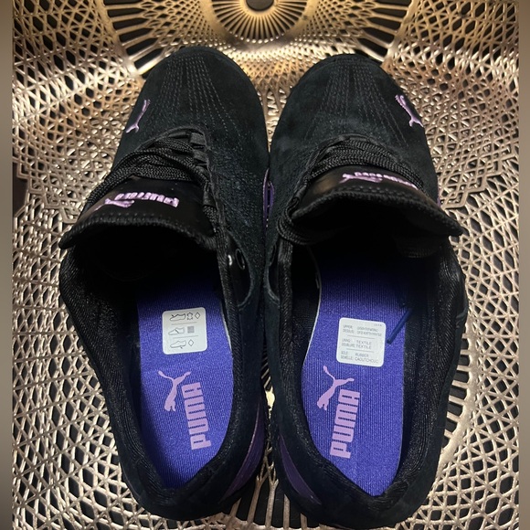 Puma Women's Etoile Black Suede with Lavender Highlights NWOT’s - Picture 5 of 12